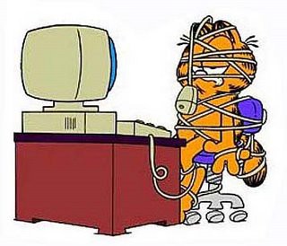 garfield en la computadora